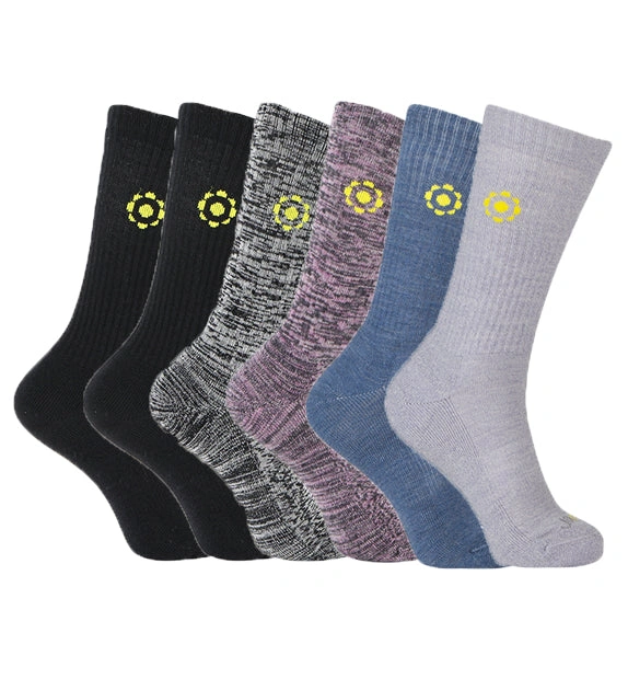 Cozy Crew Socks: Premium Merino Wool, 6-Pack. Your Feet's New Best Friend.