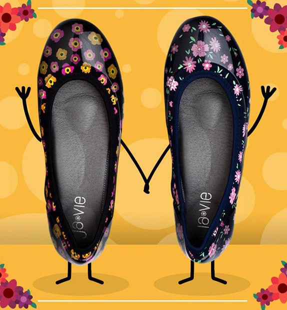 Navy Floral Jelly Shoes for Tiny Feet: So Cute & Comfy!