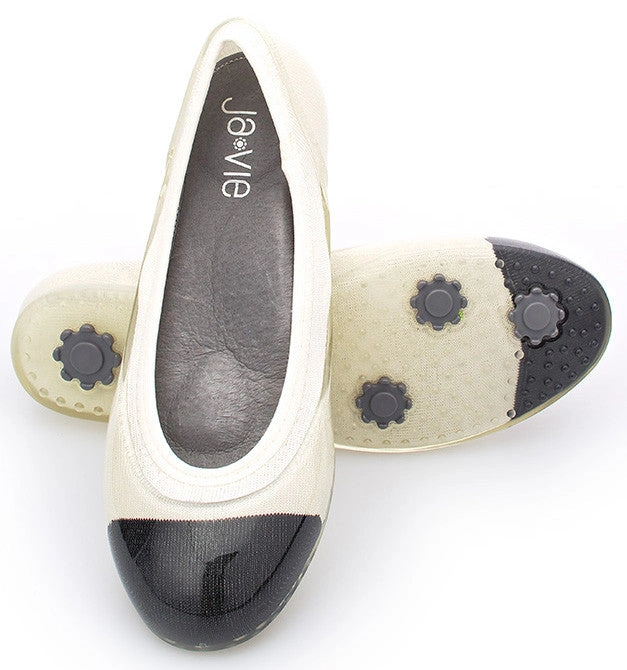 Sleek Black & White Jelly Flats: Ja-Vie's Chic Summer Staple